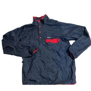 Patagonia Houdini Snap-T Pullover Jacket Men's small Stone Blue/new Navy